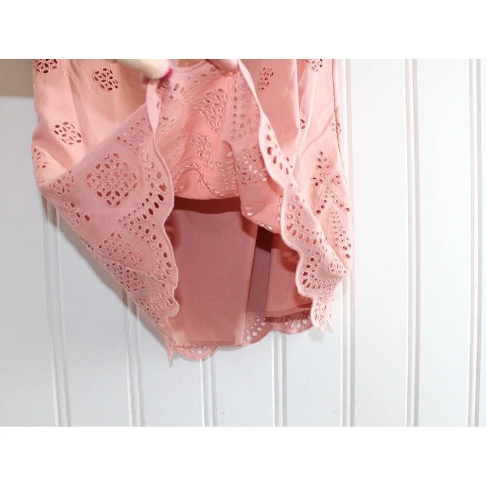 Madewell‎ Dusty Rose Eyelet Off Shoulder Dress Cottagecore Boho Festival Size 2